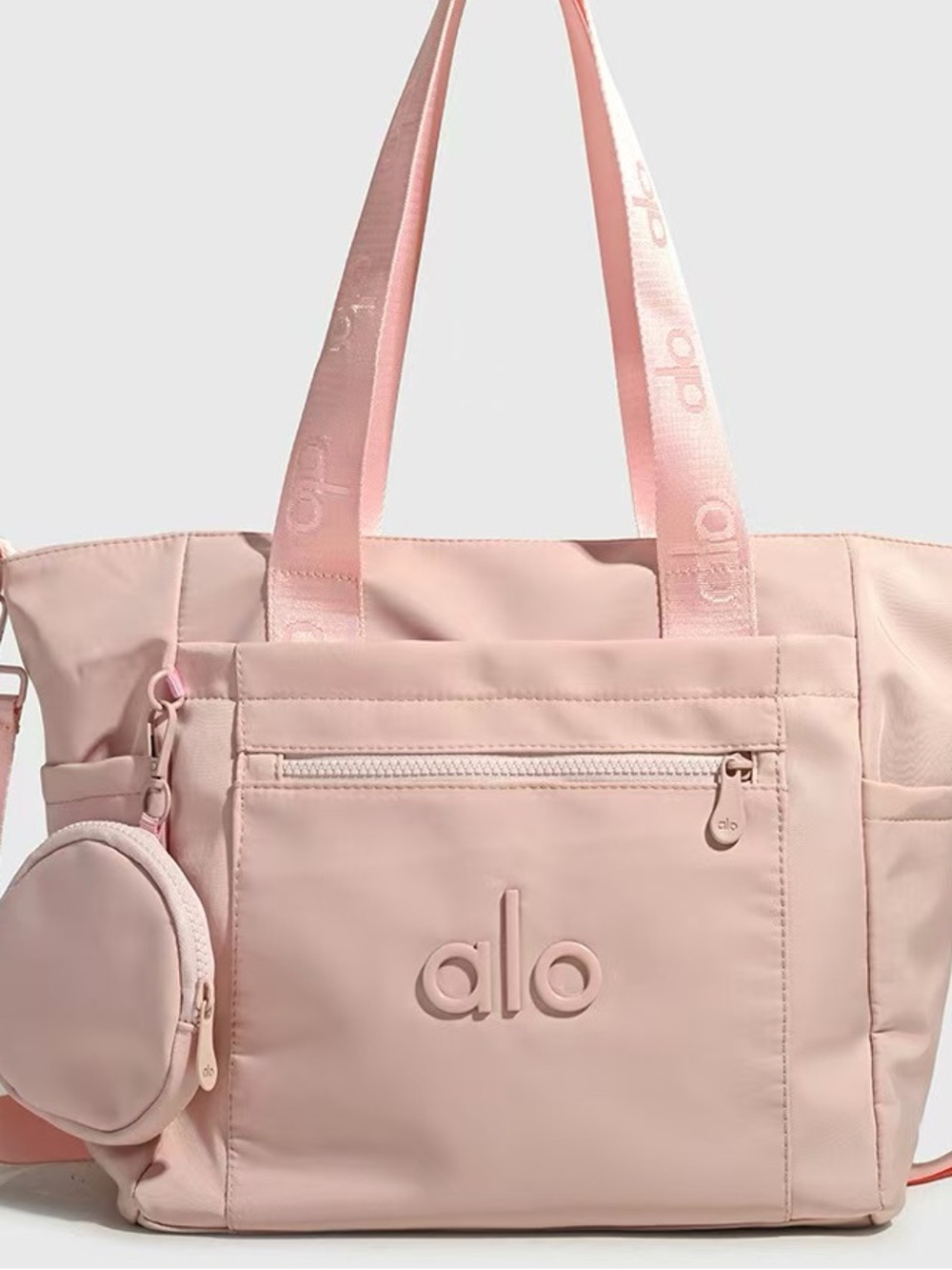 ALO Yoga Blush Pink Tote with Detachable Pouch - Picture 2 of 2